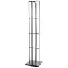 Etagère 4 Niveaux en Métal Coussins 211cm Noir