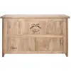 J-LINE Hellin - Bar en bois clair 3 tiroirs 2 tablettes - casimir