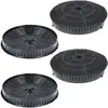 4x filtres à charbon actif Ø 180 mm, Ensemble de 4 pour hottes aspiran...