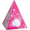 Ballotin Pyramide plexi transparente, Fuchsia