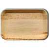 RueDeLaFete Lot de 2 petits Plateaux rectangles en feuille de Palmier ...