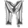 Ballon aluminium mylar lettre M,  argent