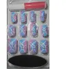 RueDeLaFete Kit Faux Ongles Bleu et Rose
