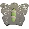 Ballotin papillon avec plexi GRIS, décos argents