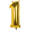 Ballon mylar 86cm CHIFFRE 1, OR