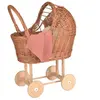 Egmont Toys Landau en osier avec couverture en tricot