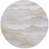 Tapis salon et chambre tissé plat Diam 240 cm Beige
