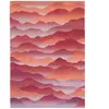 Tapis salon et chambre tissé plat 100x140 cm Rouge
