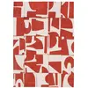 Tapis salon et chambre moderne tissé plat 280x390 cm Rouge