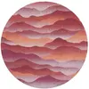 Tapis salon et chambre tissé plat Diam 240 cm Rouge
