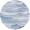 Tapis salon et chambre moderne tissé plat 240x240 cm Bleu