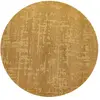 Tapis salon et chambre tissé plat 140x140 cm Jaune