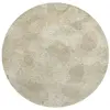 Tapis salon et chambre tissé plat Diam 140 cm Beige