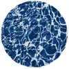 Tapis salon et chambre tissé plat Diam 140 cm Bleu