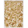 Tapis salon et chambre tissé plat GOLD WAVES 280 x 390 cm