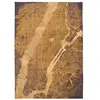 Tapis salon et chambre tissé plat GOLD CITY 140 x 200 cm