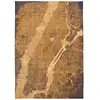 Tapis salon et chambre tissé plat 170x240 cm Jaune