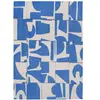 Tapis salon et chambre tissé plat 200x280 cm Bleu