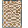 Tapis salon et chambre moderne tissé plat 240x340 cm Jaune