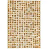 Tapis salon et chambre tissé plat 140x200 cm Jaune