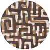 Non communiqué Tapis Louis De Poortere Craft Marron 140x140