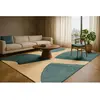 Tapis salon et chambre tissé plat 140x200 cm  Bleu