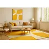 Tapis salon et chambre tissé plat 170x240 cm  Jaune