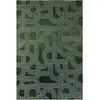 Novatrend Tapis de salon moderne tissé plat vert 240x340 cm