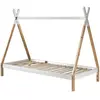 Lit enfant - VIPACK - Lit tipi avec tiroir - Bois massif - Blanc