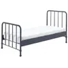 Vipack Vipack Lit Simple En Mtal Bleu Denim Mat Bronxx 90x200cm