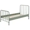 Lit simple Bronxx - VIPACK - Vert olive mat - Métal - A lattes