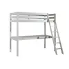 Lit Mezzanine 90x200 avec Bureau Pino - Vipack - Blanc - Enfant