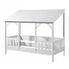 vipack Lit cabane 90x200cm avec toit CASA blanc Taille unique