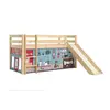 Lit enfant surélevé avec toboggan Pino Pet Shop Vipack - Naturel/Beige