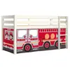 Lit mi-hauteur 90x200 Vipack Pino - Blanc - Sommier inclus