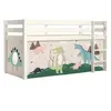 Lit mi-hauteur - VIPACK - Dino Pino - Bois - Blanc - Avec tiroirs