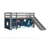 Lit enfant surélevé avec toboggan Pino Space Shuttle gris - Vipack