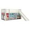 Vipack Pino Lit Mezzanine Avec Toboggan + Rideau De Lit Animalerie