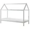 Vipack - Lit Cabane Enfant & Matelas "dallas" 90x200cm Blanc