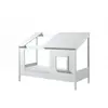 Lit cabane - VIPACK - LIO - Pin massif - Sommier à lattes - Matelas inclus