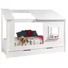 Lit cabane - VIPACK - LIO - Bois massif - Bleu - Enfant