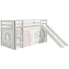 Vipack Vipack Pino Lit Mezzanine Avec Toboggan + Rideau De Lit Birdy
