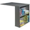 Bureau à rallonge gris pour lit mi-hauteur Charlotte - VIPACK