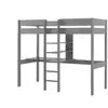 Lit mezzanine enfant gris en pin massif avec bureau - Vipack