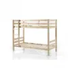 VIPACK Bed, Wood, Solid Pine, Natural Lacquered, 90 x 200 cm