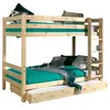 VIPACK Lit superposé avec gigogne 90x200 cm - Bois naturel