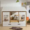 Lit Cabane Enfant & Tiroir Housebed IV 90x200cm Blanc - Vipack - Bois ...