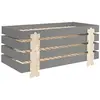vipack Lit Enfant en Bois Modulo Smiley IV 90x200cm Gris
