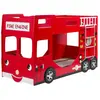 Vipack Funbeds Lit Pompier Superposé et Rouge MDF Rouge 211 x 96 x 130 cm