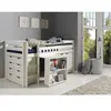 vipack Lit compact WOODY 90x200cm en pin massif blanc Taille Unique